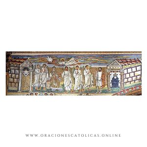 Anunciación. Mosaico en Santa María la Mayor, Florencia - oracionescatolicas.online