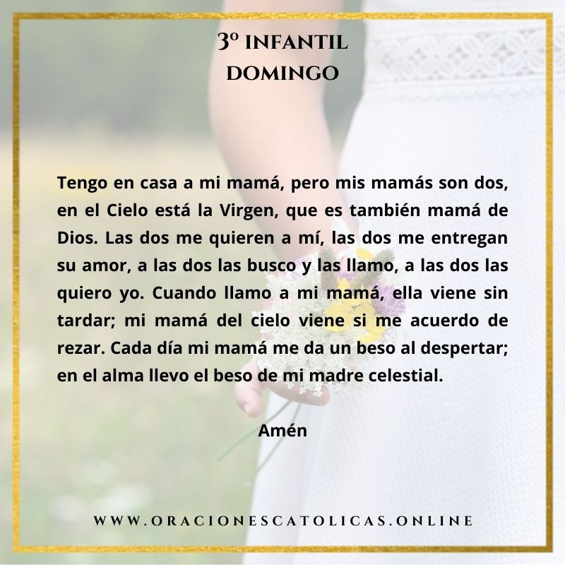 oracion para ninos 3 infantil domingo