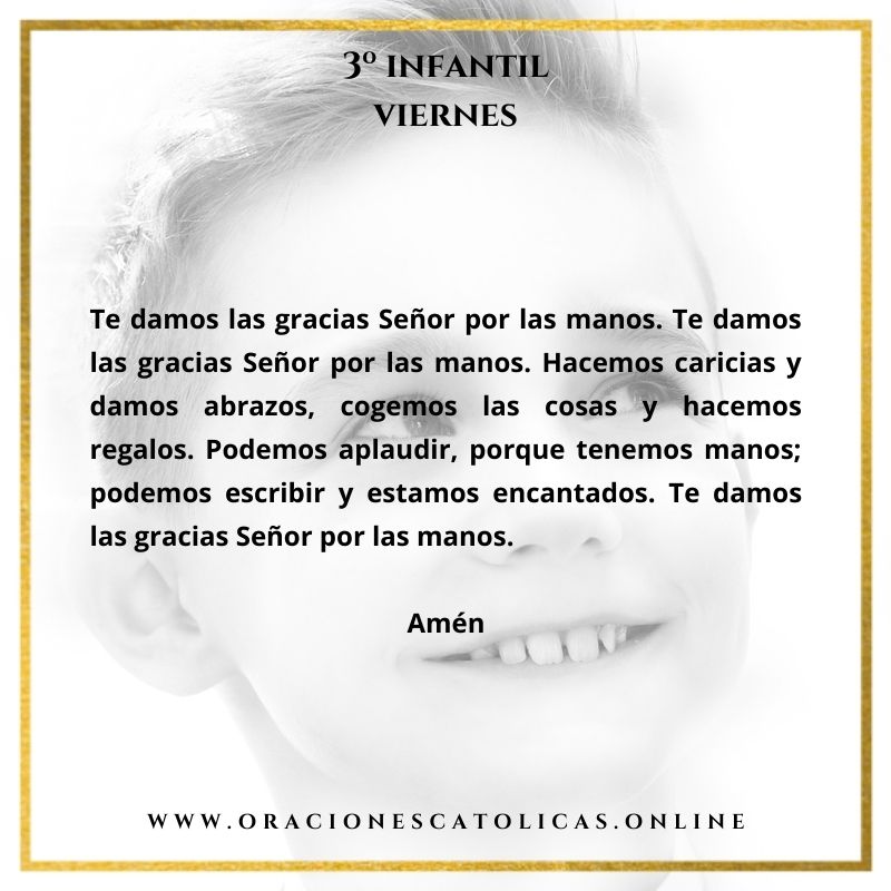 oracion para ninos 3 infantil viernes