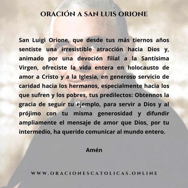 oracion a san luis orione